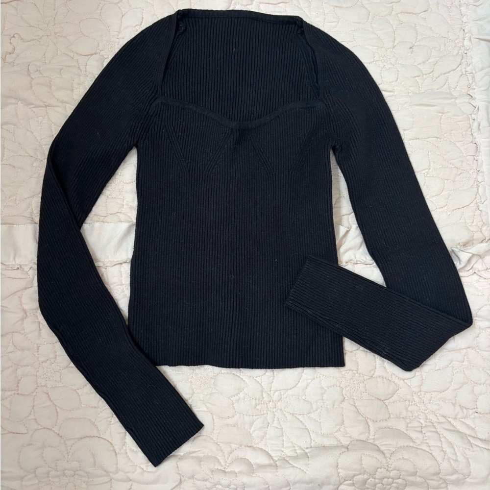 Elegant Black Long Sleeve Top